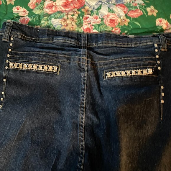Fashion Power Jeanswear Bling Ladies Jeans~XL - Picture 7 of 10